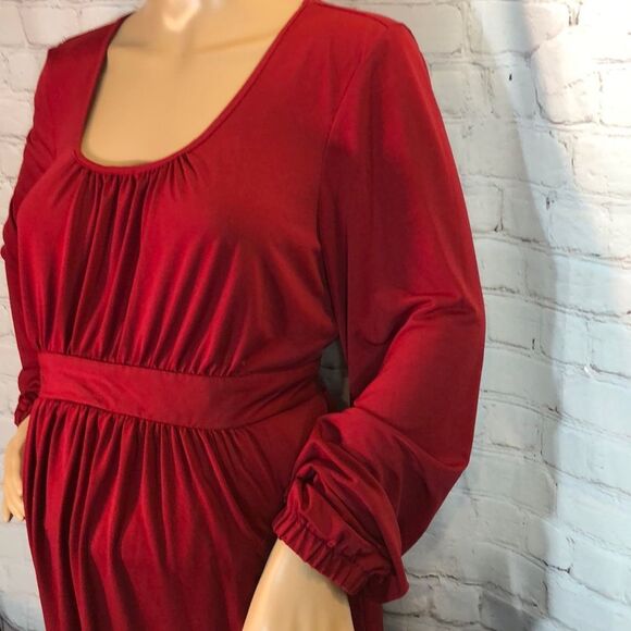 Motherhood Maternity Empire Waist Peasant Blouse L - Picture 3 of 8